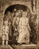Hanns Kralik, Feierabend [Quitting Time], 1927, etching and aquatint on paper