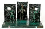 Bob LaBobgah, Three Human Bird Figures, cast and welded, bronze