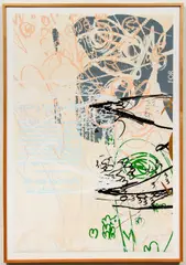 Suzanne McClelland, Three O'clock (3:00), 1996, mixed media with silkscreen and lithograph