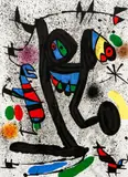 Jeune Fille aux Papillons (Young woman with butterflies) (M. 740). Original color by Joan Miró, lithograph, 1971, offered Mar 2022
