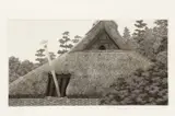 Ryohei Tanaka, Japanese Roofline with Exhaust Pipe, 1975, etching