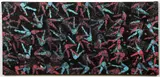 Paul Warhola, Chicken Scratch in Black, Pink and Blue, 1990, acrylic on canvas