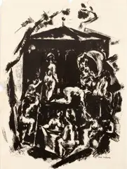The Bathers by Max Weber, c.1931, lithograph on paper, offered Mar 2022