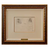 Pablo Picasso, "Peintre Ramassant son Pinceau" from 1927 "Le Chef-d'Oeuvre Inconnu", etching; [approximate dimensions -