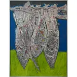 Aníbal Villacís, Acurio (Aquarius), mixed media on board, [approximate dimensions - board: 31 1/2" H x 23 1/2" W]