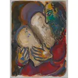 Marc Chagall, "Moses and the Ten Commandments" from "The Story of Exodus", lithograph; [approximate dimensions -