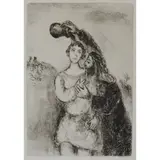 Marc Chagall, "The Anointing of Saul", etching; [approximate dimensions -