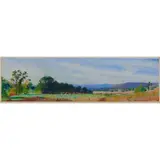 Larry Horowitz, ; "Irrigated Pasture", pastel on paper; [approximate dimensions -sight: 10 7/8" H x 39 5/8" W];