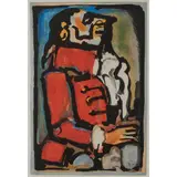 Georges Rouault, "La Quais" from "Les Fleurs du Mal" series, sugar lift, aquatint on Montval wove paper; [approximate dimensions -