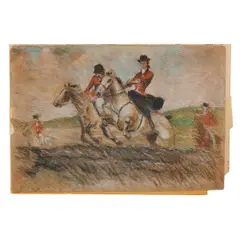 Edgar Degas, ), Hunting Scene, pastel on toned paper laid on board, [approximate dimensions -