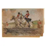 Edgar Degas, ), Hunting Scene, pastel on toned paper laid on board, [approximate dimensions -