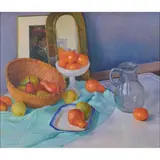 Ron Johnston, Still Life with Oranges, oil on canvas, [approximate dimensions -