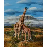 Trevor V. Swanson, Kilimanjaro Pair, oil on masonite, [approximate dimensions - masonite: 24" H x 20" W]