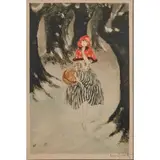 Louis Icart, Red Riding Hood, 1927, hand-colored, etching and aquatint, [approximate dimensions -