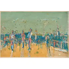 "Venice Figures," by Wayne Thiebaud, 1959, lithograph, [approximate dimensions -, offered Dec 2025