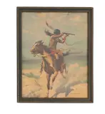 Untitled by Plains Indian Warrior, lithograph by g. g. reynaud, offered Nov 2023
