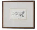 Edward Borein, Featured in this lot is this India, Ink sketch