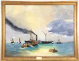 For your consideration is this original Louis Francois Joseph Fronville (1817-1875) painting titled by Louis Francois Joseph Tronville, Oil, offered Jul 2023