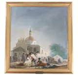 For your consideration is this amazing original by J.A. Molina Sanchez, oil painting done by José Antonio Molina Sánchez in 1928, offered Jul 2023