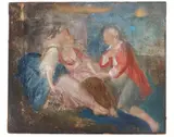 Featured in this lot is a Romantic Oil Painting on Canvas/Board circa 1789 after François Boucher (1703-1770). François Boucher was a French painter by C. 1789 After François Boucher, Oil, offered Jul 2023