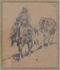 Edward Borein, Sketch, Original Pencil