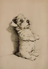 - ''For What We Are About to Receive''- by Cecil Aldin, etching, offered Dec 2019