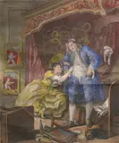 William Hogarth, - ''After'' (Paulson 142)-, engraving, 1736. some soiling in margins, creases in paper. 16 1/16 x 12 13/16"