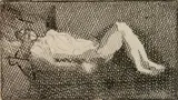 Jacques Villon, - ''Petit Nu Ettendue'' (Ginestet & Pouillon E335 iii/III)-, etching and drypoint, 1930