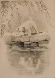 Marguerite Kirmse, - ''Narcissus''-, etching