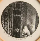 - "Synogogue"- by Louis Lozowick, lithograph, offered Dec 2019