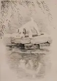 Marguerite Kirmse, - ''Narcissus''-, etching