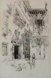 Joseph Pennell, - ''House of the Priests''-, pen and ink on paper