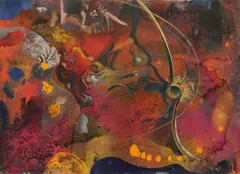 Paul Travis, - ''Abstraction''-, mixed media on illustration board, 1960
