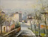 Lucien Delarue, - Street Scene-