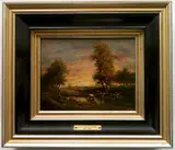 Théodore Rousseau, - Landscape with Cows-