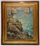 - Fishing Off The Coast of Capri- by Giordano Felice, oil on canvas, offered Oct 2019