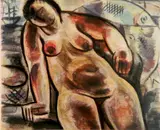 - Reclining Nude- by Gio Colucci, gouache on paper, offered Oct 2019
