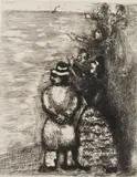 Marc Chagall, - ''Le Chameau et Les Batons Flattants'' (Sorlier 134)-, etching, 1927-30