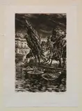 Muirhead Bone, - ''Windy Night, Stockholm'' (Dodgson 457)-