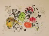 - ''Cirque Ambulant'' (Mourlot 583)- by Marc Chagall, lithograph in color, 1969, offered Oct 2019