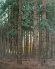 Edwin Lamasure Jr, - Wooded Landscape-, watercolor on paper