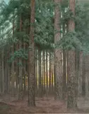 Edwin Lamasure Jr, - Wooded Landscape-, watercolor on paper