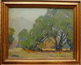 Orrin White, - Western Landscape-, oil on canvasboard
