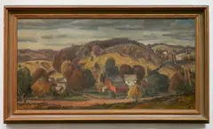 - Landscape- by Hermon More, oil on canvas, offered Oct 2019