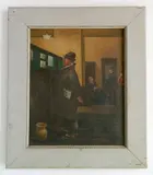 Clyde Singer, - Office Interior-, oil on canvas, 1940