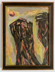 Briggs Dyer, - ''Pro & Con''-, oil on panel