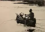 Frank Benson, - ''The Deer Hunter'' (Paff 229)-, etching, 1924