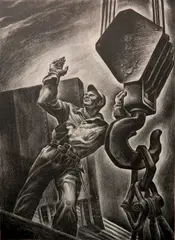 Herschel Levit, - ''Take It Away''-, lithograph, 1940