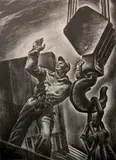 Herschel Levit, - ''Take It Away''-, lithograph, 1940