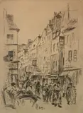 John Marin, - ''Rue Mouffetard, Paris'' (Zigrosser 30)-, etching, 1906